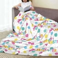 thumbnail image 6 of Honeii Happy Easter Print Fleece Blanket - Throw Blanket for Bed, Sofa, Couch, Camping, and Travel , Microplush Ultra Soft Warm Blanket-80"x60", 6 of 7