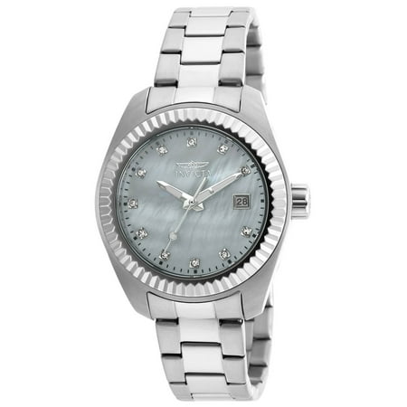 Invicta 20351 Women's Specialty White MOP Dial Stainless Steel Bracelet Crystal Watch