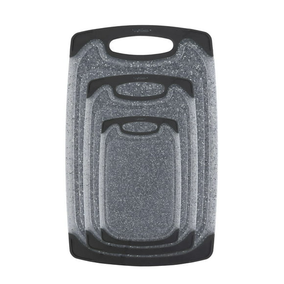 Mainstays Granite Effect Plastic Cutting Board Set, 15.74 inch, 3 pieces
