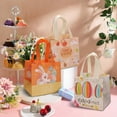 thumbnail image 4 of 1 Pcs Easter Bags with Handles, Happy Easter Gift Bags Easter Basket, Cute Bunny Easter Eggs Hunt Party Treat Bag for Kids, Non-Woven Goodie Tote Bags for Party Easter Gifts, Eater Basket Stuffers, C, 4 of 6