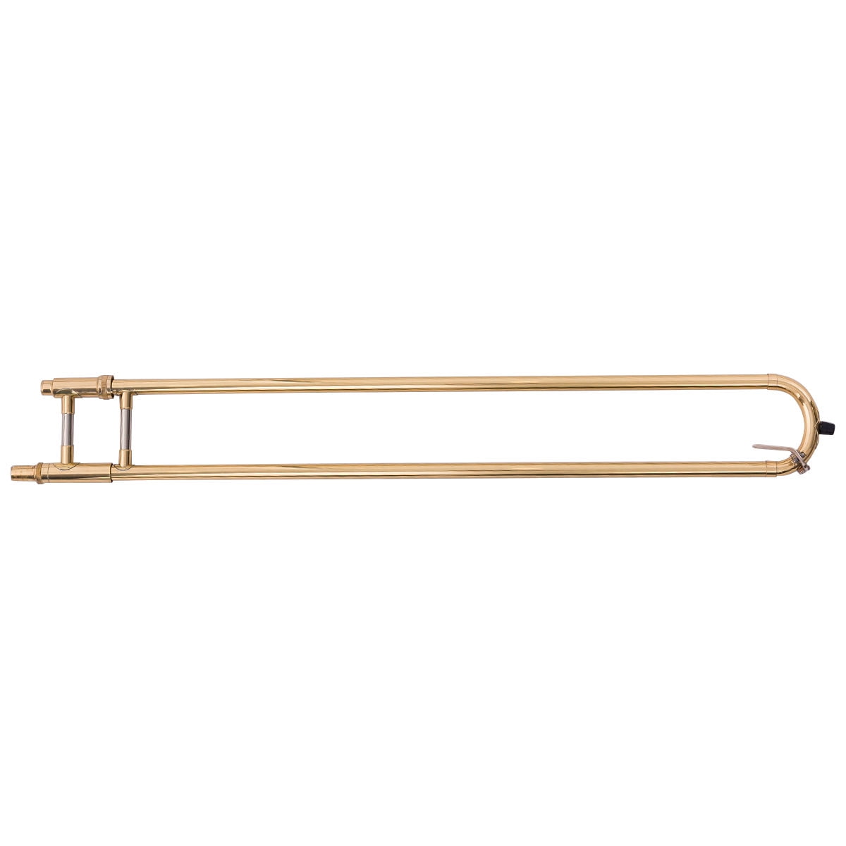 Gymax B Flat Trombone Gold Brass with Mouthpiece Case Gloves for Beginners Students