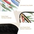 thumbnail image 6 of Iauyy Rhombus Cosmetic Bag with Handle Large Capacity Luxury Twill Travel Makeup Bag ,Yellow Ornament, 6 of 8