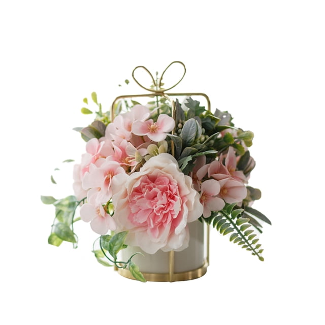Maceta de flores artificiales de estilo europeo, jarrón, decoración de mesa, decoración interior para el hogar y la Oficina
