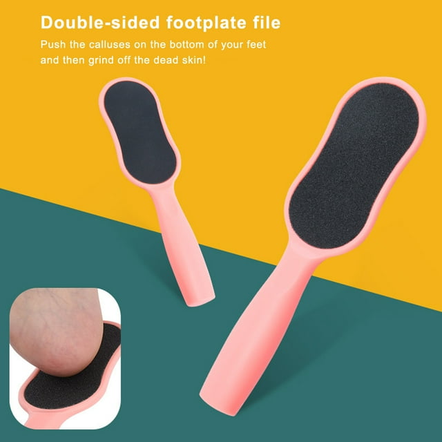 Becaristey Râpe à Pied Grattoir à Peau Outil de Grattage Ensemble de Pédicure Exfoliant Usage Unique Double Face Sécurité Éliminateur de Callosités Rose