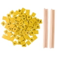thumbnail image 2 of Letras del alfabeto de madera Sunnimix Azulejos letras minúsculas amarillo, 2 of 8
