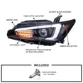thumbnail image 4 of Spec-D Tuning Black Smoke Projector Headlights w/ LED Signal & LED Strip Compatible with 2011-2013 Scion tC, Left + Right Pair Headlamps Assembly, 4 of 6