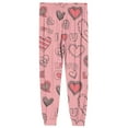 thumbnail image 5 of Men's Valentine's Day Pants Casual Love Print Lounge Pants Loose Fit Fashion Winter Drawstring Elastic Waist Home Sleepwear 2026 Wine XL, 5 of 7