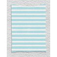 thumbnail image 1 of Kids Tapestry, Horizontally Striped Pattern with Brushstrokes Grunge and Weathered Look, Wall Hanging for Bedroom Living Room Dorm Decor, 60W X 80L Inches, Pale Blue and Off White, by Ambesonne, 1 of 2
