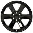 thumbnail image 2 of OE Wheels CV41B 22 Inch Rim Fits Silverado 1500 Rally Style 6x139.7 22x9 Gloss Black - Hollander 5662 (1), 2 of 5