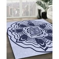 thumbnail image 3 of Ahgly Company Machine Washable Indoor Rectangle Transitional Heavenly Blue Area Rugs, 6' x 9', 3 of 7