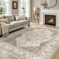 thumbnail image 5 of UERMEI 8'x10' Washable Area Rugs for Living Room, Vintage Floral Boho Printed Carpet, Non Slip Indoor Rug for Bedroom Home Decor Carpets - Brown, 5 of 12