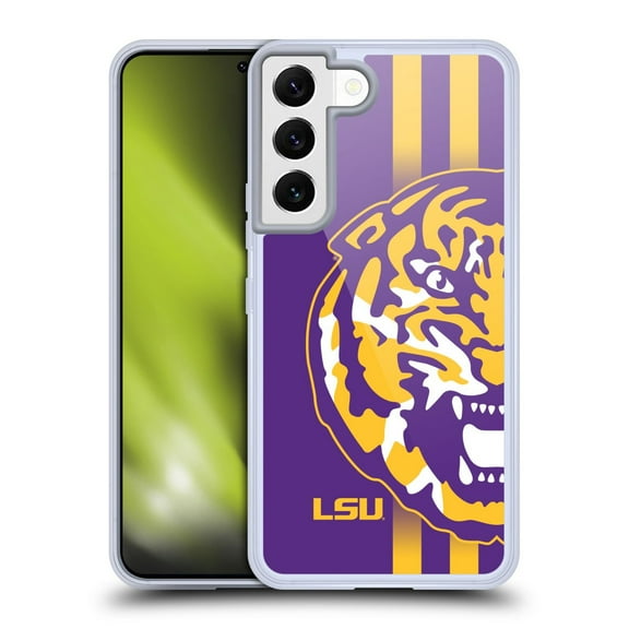 Head Case Designs Louisiana State University LSU LSU Art Tiger Graphics 2 Soft Gel Case for Samsung Galaxy S22 5G