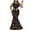 CL4, variant on African Women's Banquet Long Dress Floral and Pearl Accessories Waxed Printed Cotton Fabrics Elegant Evening Long Dresses