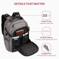 thumbnail image 3 of Bolsa para portátil SwissGear ScanSmart Grey Ballistic Notebook de 15 pulgadas, 3 of 7