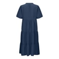 thumbnail image 3 of WILLBEST Vestidos Floreados Para Mujer Vestido Casual Hasta Los Tobillos Con Cuello En V Para Mujer Con Diseño En Capas Y Bolsillos Para Uso Al Aire Libre En Primavera Y Verano, 3 of 3