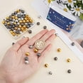 thumbnail image 3 of 1 Box 90Pcs 3 Colors Lava Rock Beads Bulk Colorful Natural Gemstone Chakra Energy Healing Stone Bead Round Loose Spacers for DIY Jewelry Making Bracelets Necklaces Findings, 3 of 5