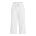 thumbnail image 4 of Delayuji Plus Size Womens Capri Pant Wrinkled Cotton Linen Pant Women Fashion Casual Loose Cropped Pants Summer S-5XL, 4 of 7