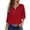 Red, variant on 3/4 Length Sleeve Womens Tops 2026 Trendy V Neck Hollow out Plain Business Casual Tshirt Womens Blouses