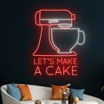 thumbnail image 5 of Handmadetneonsign Let's Make A Cake Neon Sign, Bakery Led Light, Cake Neon Light,Stand Mixer Neon, 5 of 5