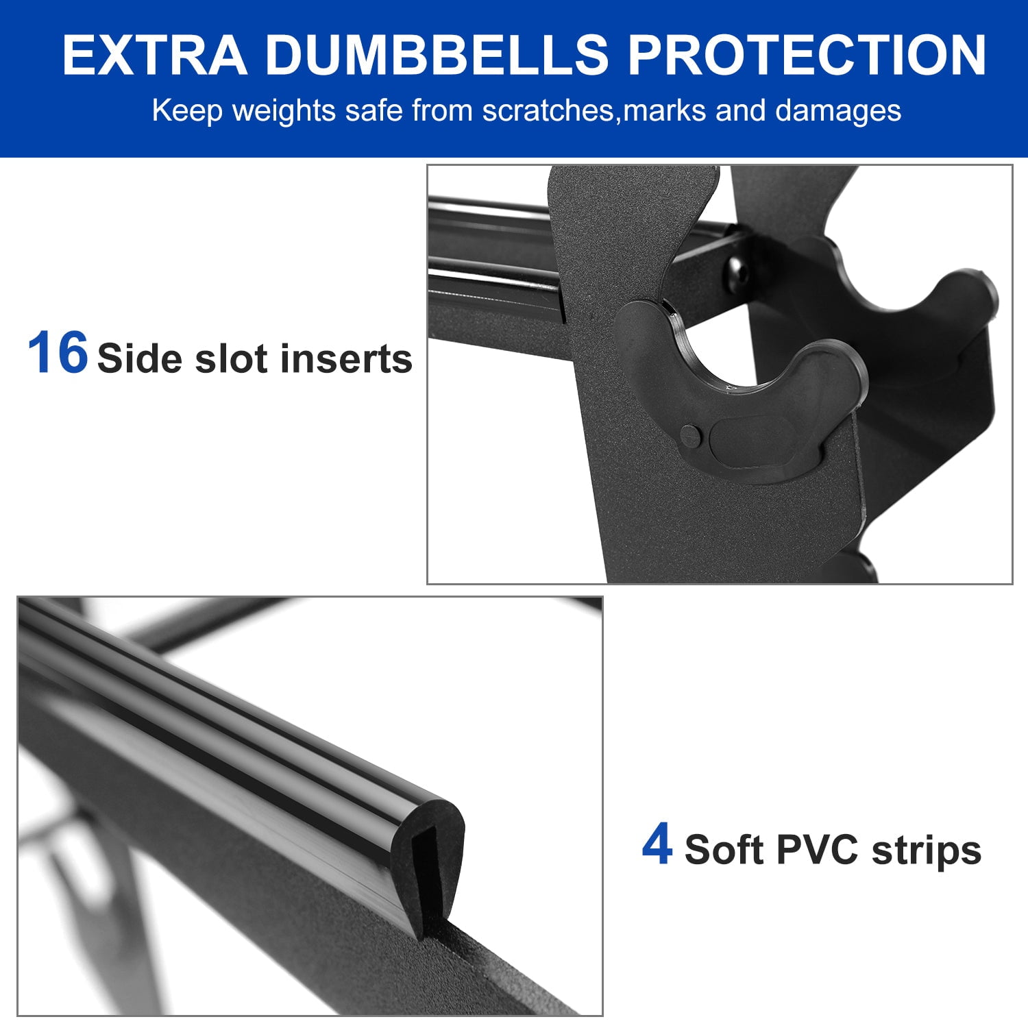 XPRT Fitness 2-Tier Steel Dumbbell Rack Stand with Anti-Tip Design – Holds up to 200 lbs, Rubber Feet & Silicone Cradles for Home Gym Storage