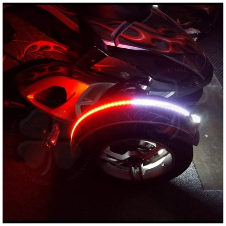 

Red White 2x Dual Color LED Fender Channel Strip Light Can Am SMD
