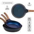 thumbnail image 3 of Juego De 3 Sartenes Zafiro Con Recubrimiento de Inoble Antiadherente 22,24 y 28cm – Color Azul - Kitchen Art - Queen Sense, 3 of 6