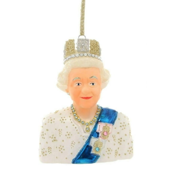 QUEEN ELIZABETH II Glass Christmas Ornament by Cody Foster & Co.