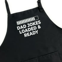 GuyAprons Dad Jokes Loaded And Ready Apron, Funny Apron for Men, BBQ Grill Apron, Funny Apron for Dad
