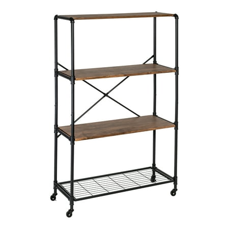 Honey-Can-Do 40 W x 16 D x 63 H 4-Shelf Freestanding Shelves  Black