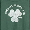 thumbnail image 3 of Instant Message - Kiss My Lucky - Women's Lightweight French Terry Long Sleeve Shirt, 3 of 6