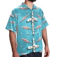thumbnail image 2 of Easter Cross Men's Short Sleeve Button Down Casual Poplin Shirts for Summer Beach, Printed Design - Unisex, 2 of 6