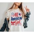 thumbnail image 3 of Girl's 4th of July Shirt, Youth All American Girl, Coquette Fourth of July Tee, Patriotic Gift, Preppy Red White and Blue, 4th of July Shirt, 3 of 5
