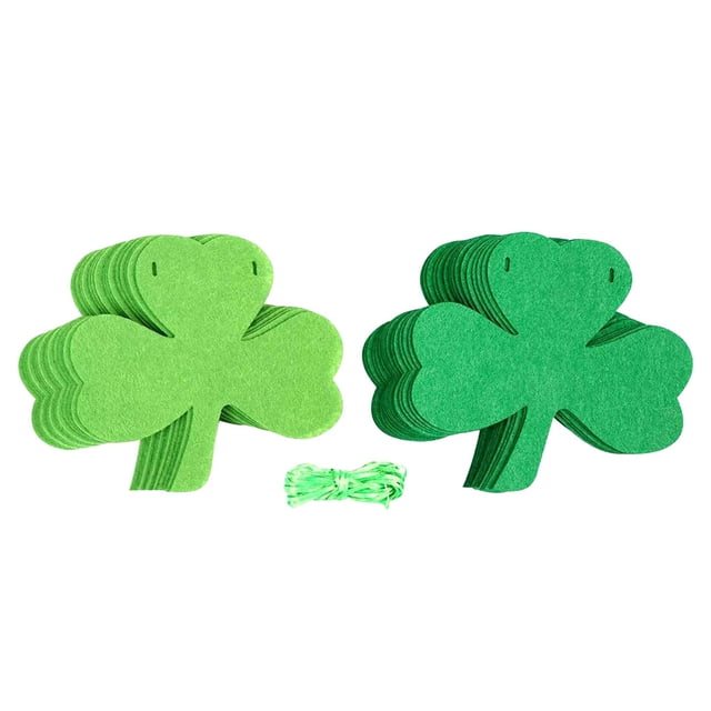 Wosthever 10 Pieces St Patrick's Day Garland Holiday Green Hanging Door Pendant Leaves Branch Wall Accessories Banner Ceiling Type3