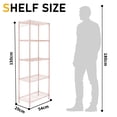 thumbnail image 6 of Ktaxon 5 Tier Layer 21"x11.5"x59" Storage Rack, Wire Shelving Adjustable Steel Storage Rack Organizer Kitchen, Pink, 6 of 18