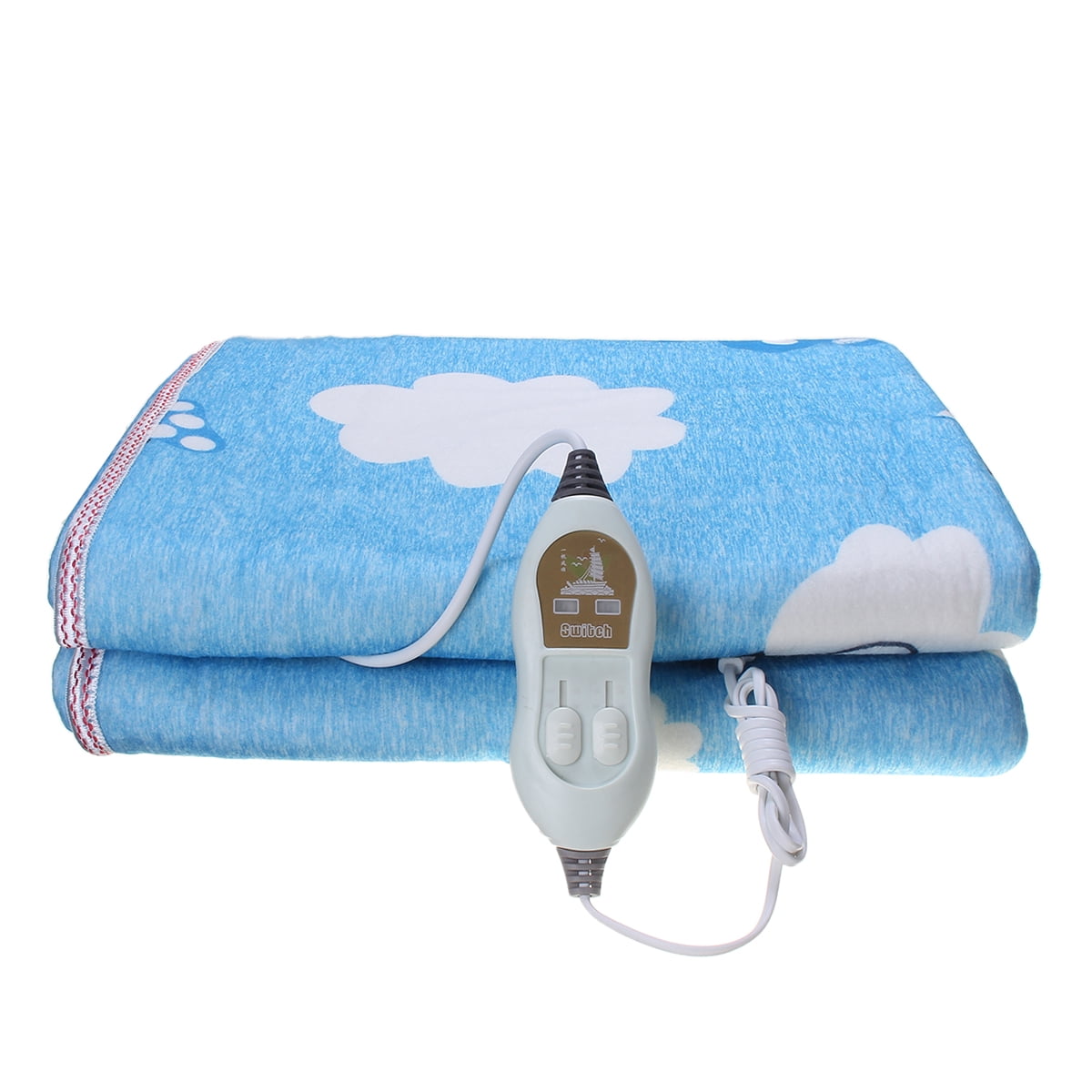 Electric Heated Blanket Heater Safety Thermostat Winter Cover Warm Mat