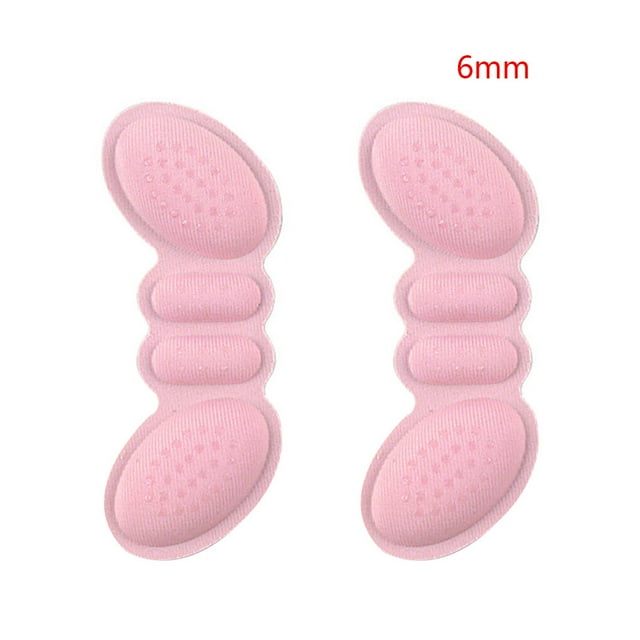 Vogacara 1 par de plantillas para zapatos, tacones altos, forro del talón, agarres, pegatina, cojín de inserción Cuidado de los pies rosa 6 mm
