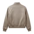 thumbnail image 4 of StSilkitty Mens Casual Jacket Full Zip Long Sleeve Band Collar Jackets Solid Color Soft Comfy Outerwear Coat, 4 of 5