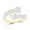 Yellow, variant on Diamond NK Fashion Initial "C" Ladies Heart Cuff Ring 0.5cttw