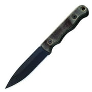 ONTARI OK9411BM Ranger Shiv, Black Micarta Handle, Black Blade, Plain