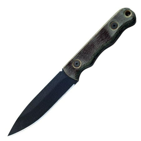 ONTARI OK9411BM Ranger Shiv, Black Micarta Handle, Black Blade, Plain