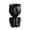 thumbnail image 2 of Human Think Face Ceramic Home Plants Flower Pot Vase Planter Tabletop Decoration, 2 of 9