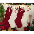 thumbnail image 4 of Personalized Christmas Stockings with Initials, 18 Inches Large Embroidered Monogrammed Cable Knit Christmas Stocking for Family, Xmas Holiday Party Gifts & Decoration for Fireplace, 4 of 7