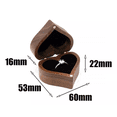 thumbnail image 2 of Caja Corazón De Madera Nogal Para Anillos De Boda Compromiso CAFE NEGRO, 2 of 5