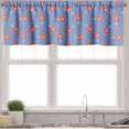 thumbnail image 3 of Ambesonne Folk Art Valance & Curtain, Polka Dots and Flowers, 55"x30", White Violet Blue and Scarlet, 3 of 7