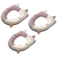 thumbnail image 1 of fundas para asiento de inodoro de baño con diseño de gato, suaves, gruesas y cálidas, lavables y con cremallera., 1 of 4