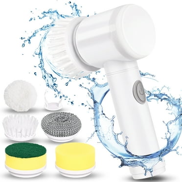 Ikfashoni Electric Spin Scrubber,Handheld Bathroom Cleaner with 5 Brush Heads,Brush for Bathtub Tile Grout Kitchen Window and Floor