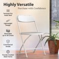 thumbnail image 3 of 9 Pcs Plastic Folding Chairs Stackable Wedding Party Camping Dining Seats Home (Black), 3 of 7