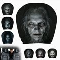 thumbnail image 2 of 2 Pack Halloween Creepy Ghost Woman Face Car Headrest Covers Horror Scary Spirit Head Rest Protector Covers Auto Interior Prank Decor For Car SUV Truck, 2 of 7