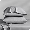 thumbnail image 1 of Bare Home Percale Weave Pillowcase Set - 300 Thread Count - 100% Organic Cotton - Standard, Light Gray, 1 of 4