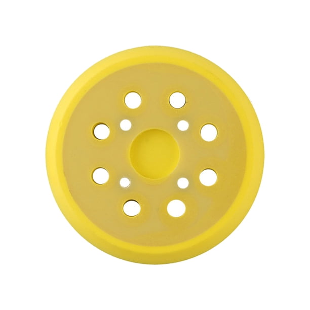 1 almohadilla de lijado de 125 mm, discos de lijado redondos de 8 orificios, almohadilla de PU, para reemplazo de almohadilla de lijado suave de lijadora (amarillo), STOL
